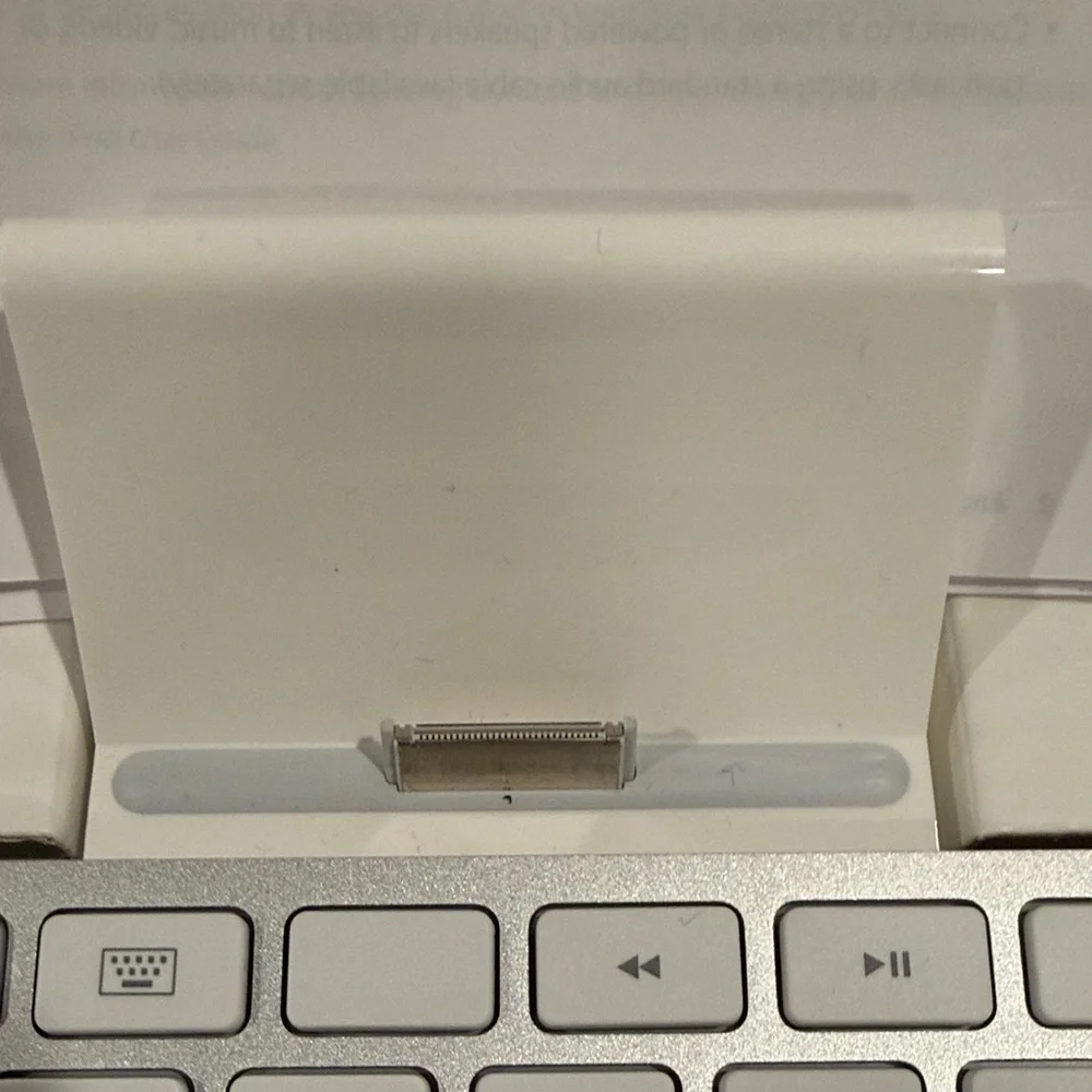 Apple iPad Keyboard Dock - Silver and White